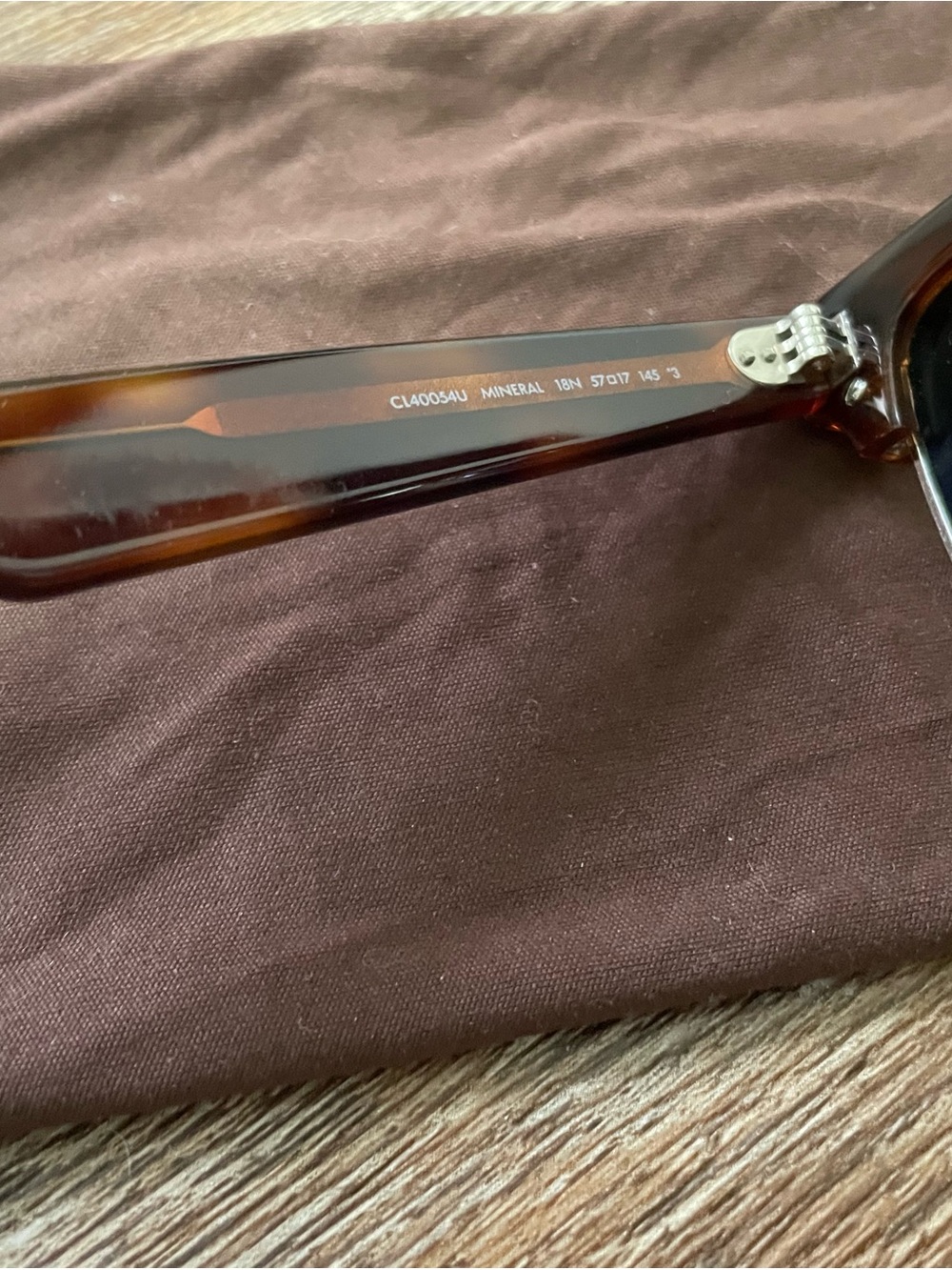 CELINE CL40054U Mineral Havana Tortoise Shape Cat Eye Half Rim Sunglasses - Picture 9 of 14